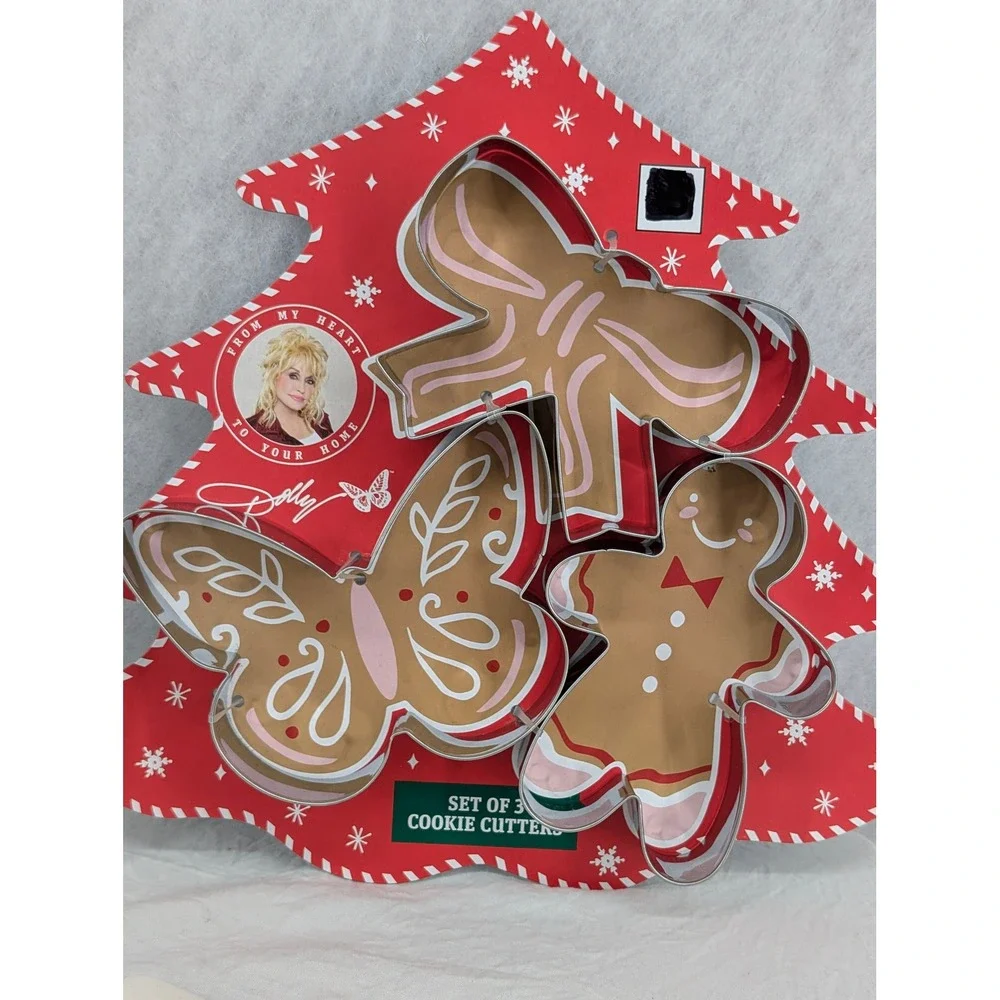 Dolly Parton Christmas Cookie Kitchenware Set Jar Spoons Spatula Cookie‎ Cutters